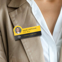 Logo Photo ID Compañía de Negocio Amarilla Moderna