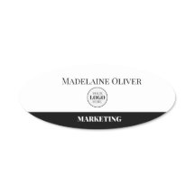 Logotipo blanco negro del empleado simple