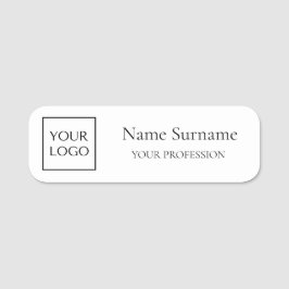Etiqueta Para Nombres Logotipo Blanco Promocional
