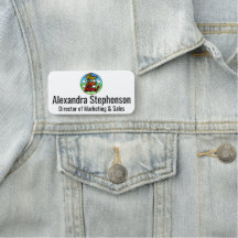 Logotipo clásico por encima del negocio personaliz