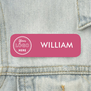 Etiqueta Para Nombres Logotipo comercial de color rosa caliente Personal