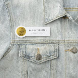 Etiqueta Para Nombres Logotipo comercial de nombre de empleado simple mo