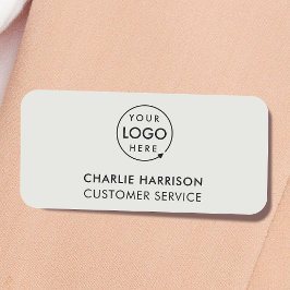 Etiqueta Para Nombres Logotipo comercial | Empleado moderno en escala de