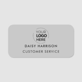 Etiqueta Para Nombres Logotipo comercial | Empleado moderno gris claro