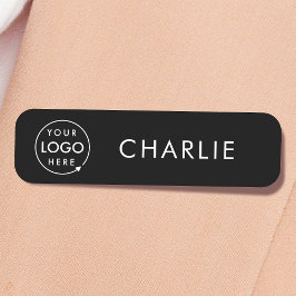 Etiqueta Para Nombres Logotipo comercial | Empleados negros modernos