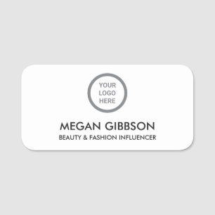 Etiqueta Para Nombres Logotipo comercial limpio Empleado Minimalista mod