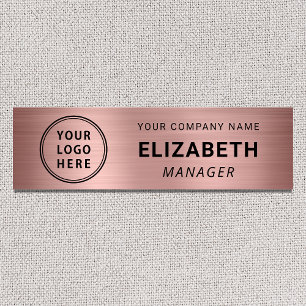 Etiqueta Para Nombres Logotipo comercial moderno Rosa Gold