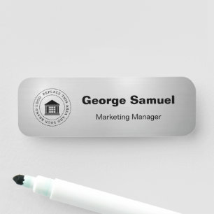 Etiqueta Para Nombres Logotipo comercial simple   Nombre   Designación