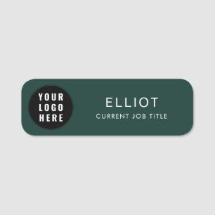 Etiqueta Para Nombres Logotipo comercial simple y empleados