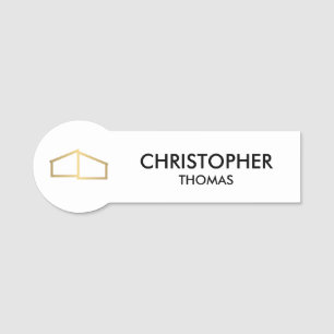 Etiqueta Para Nombres Logotipo de casa moderno inmobiliario, realtor bla