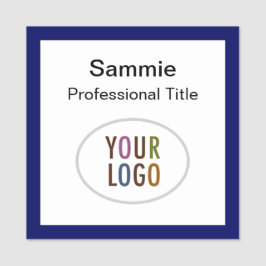 Etiqueta Para Nombres Logotipo de distintivo de la bandera de la plaza a