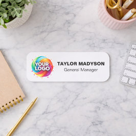 Etiqueta Para Nombres Logotipo de empresa personalizado Imperdible magné