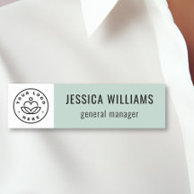 Logotipo de empresa personalizado verde pastel Emp