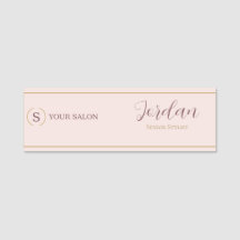 Logotipo de estilista de salón Blush Gold Employee