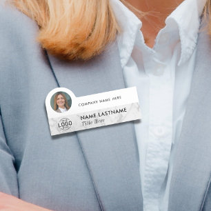 Etiqueta Para Nombres Logotipo de foto Negocio profesional en mármol gri