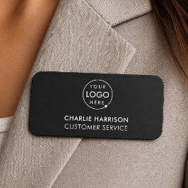 Etiqueta Para Nombres Logotipo de la compañía | Empleados negros moderno