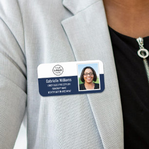 Etiqueta Para Nombres Logotipo de la empresa de foto de empleado persona