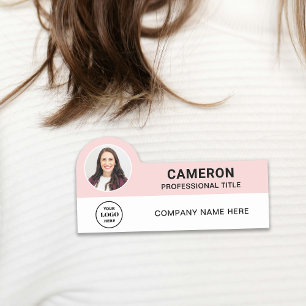 Etiqueta Para Nombres Logotipo de la empresa de fotos modernas rosadas p