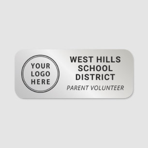 Etiqueta Para Nombres Logotipo de la Escuela Voluntario Padre Plata