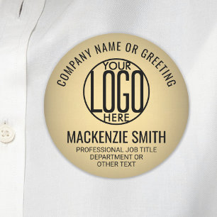 Etiqueta Para Nombres Logotipo de negocio ID de empleado Faux Metallic G