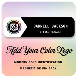 Etiqueta Para Nombres Logotipo de Negocios de Color Negro Blanco Clásico