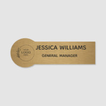 Logotipo de oro falso personalizado para empleado