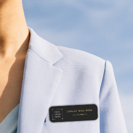 Etiqueta Para Nombres Logotipo de oro negro Iconos modernos de medios so