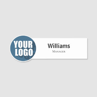 Etiqueta Para Nombres Logotipo de Personalizado blanco sencillo Empleado