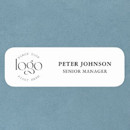 Etiqueta Para Nombres Logotipo de Personalizado Minimalista moderno blan
