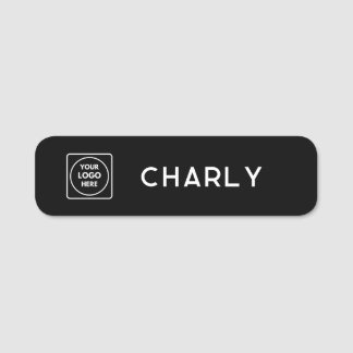 Etiqueta Para Nombres Logotipo de Personalizado negro | Nombre de emplea