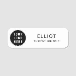 Etiqueta Para Nombres Logotipo de su empresa y nombre de los empleados d