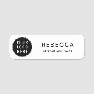 Etiqueta Para Nombres Logotipo de su empresa y nombre del empleado de la