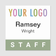 Logotipo del distintivo del personal verde sabio 2