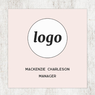 Etiqueta Para Nombres Logotipo Empleado Personal Rosa Sonrojado Magnétic