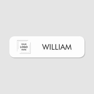 Etiqueta Para Nombres Logotipo empresarial Empleado simple minimalista