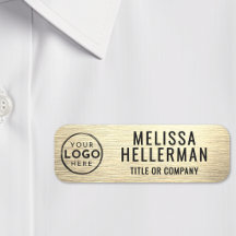 Logotipo Empresarial Personalizado Empleado Oro