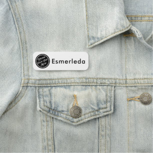 Etiqueta Para Nombres Logotipo minimalista fácil de leer negro