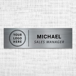 Etiqueta Para Nombres Logotipo moderno de empresa plateado