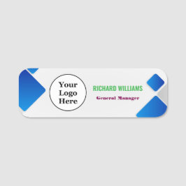 Etiqueta Para Nombres Logotipo moderno Empleado Magnético O Pin De Segur