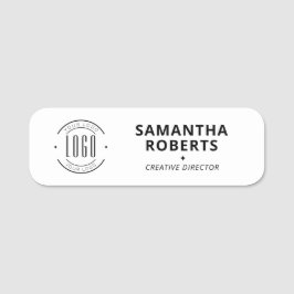Etiqueta Para Nombres Logotipo moderno simple imperdible magnético de se
