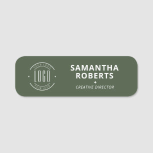 Etiqueta Para Nombres Logotipo moderno simple pin de seguridad magnético