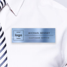 Logotipo personalizado azul profesional empresaria