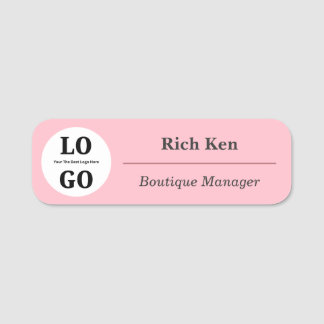 Etiqueta Para Nombres Logotipo Personalizado Boutique Empleado Magnético