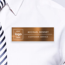 Logotipo personalizado cobre marrón profesional em