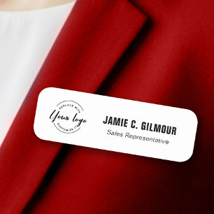Etiqueta Para Nombres Logotipo personalizado de empleado con imán o pin