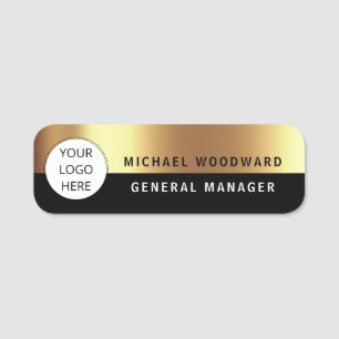 Etiqueta Para Nombres Logotipo personalizado de empleado de seguridad ma