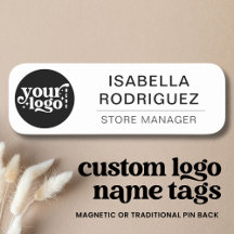Logotipo personalizado de empleado Magnético o Imp