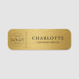 Etiqueta Para Nombres Logotipo personalizado de oro metálico para oficin