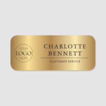 Logotipo personalizado de oro metálico para person