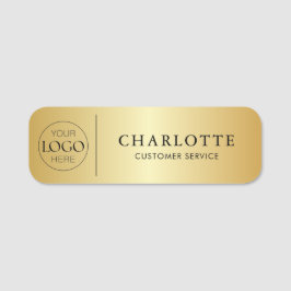 Etiqueta Para Nombres Logotipo personalizado de oro para personal de ofi